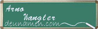 Arno Wangler Visitenkarte